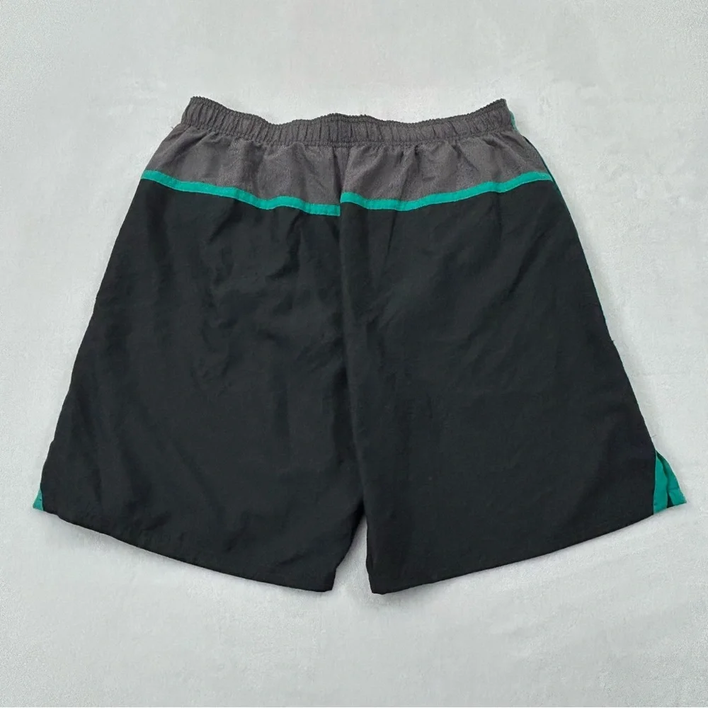 Nike Athletic Gray & Teal Lined Surf Beach Pool Swim Trunks Board Shorts Mens XL